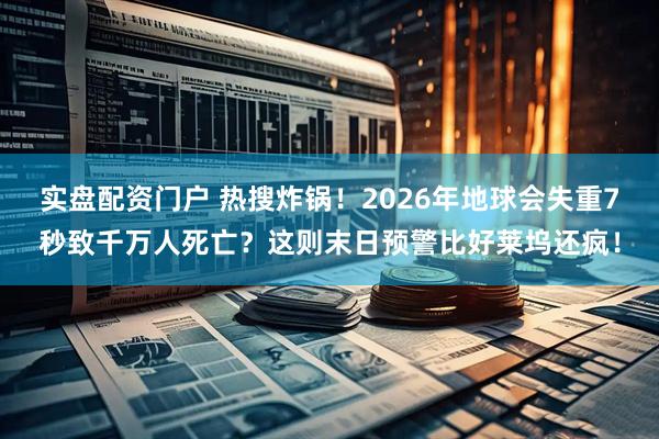 实盘配资门户 热搜炸锅！2026年地球会失重7秒致千万人死亡？这则末日预警比好莱坞还疯！